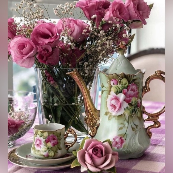 Lefton | Dining | Vtg Lefton China Hand Painted In Japan 7ps Tea Coffee ...